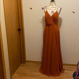 DAVIDS BRIDAL BRIDESMAID DRESS🧡✨